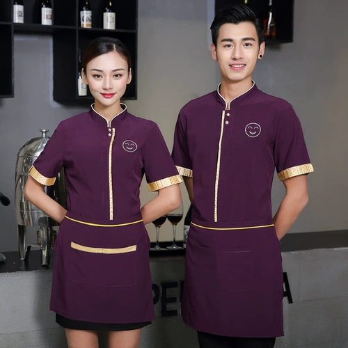 Летний тонкий комплект для работы подходит для мужчин и женщин для отеля, короткий рукав, делается под заказ