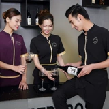 Летний тонкий комплект для работы подходит для мужчин и женщин для отеля, короткий рукав, делается под заказ