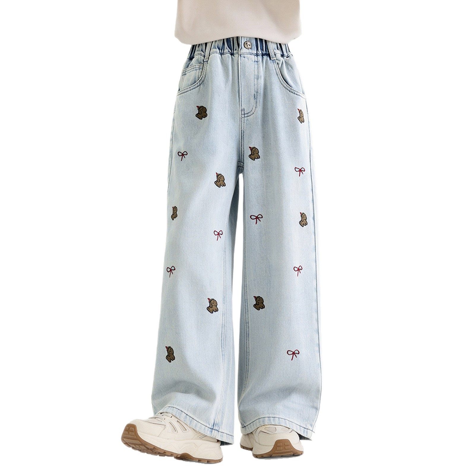 童装儿童牛仔裤2026春季新款女童洋气休闲裤子大童春秋阔腿裤长裤,淘宝优惠券,粉丝福利购,淘宝优惠卷