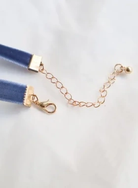 Choker绒颈带饰品女颈链坠锁骨链双色仙女风项圈项链马卡龙天鹅绒