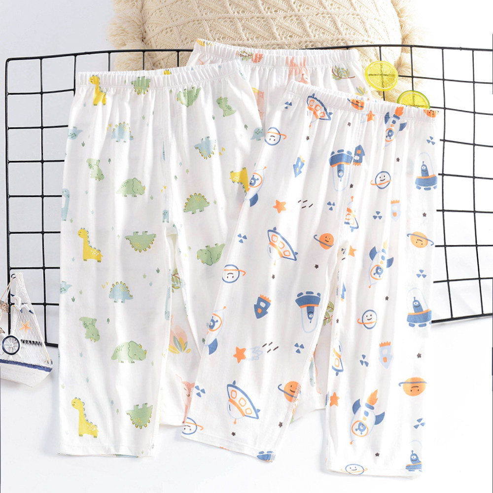 中大儿童夏季薄款宽松打底长裤男女宝宝竹纤维棉无骨家居透气睡裤,淘宝优惠券,粉丝福利购,淘宝优惠卷