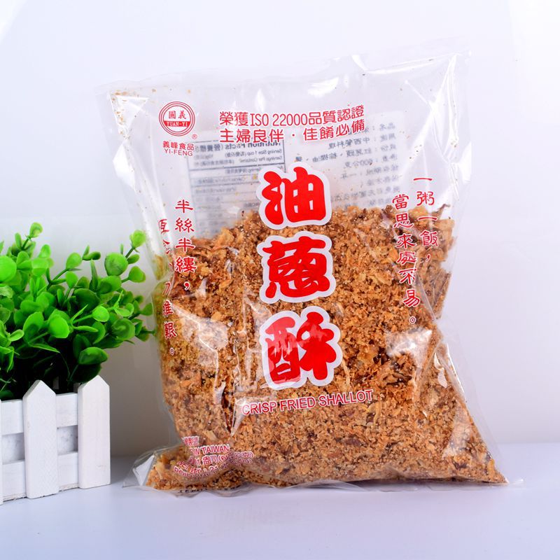 台湾进口义峰油葱酥600g红葱头卤肉饭香葱酥拌饭伴面调味蒜酥洋葱 - 图0