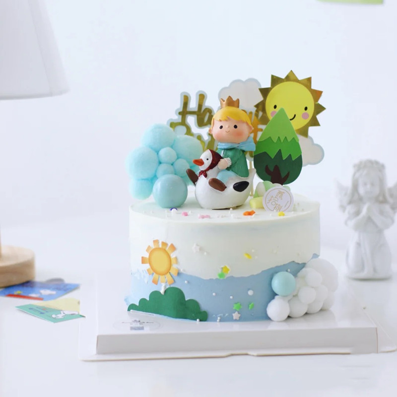烘焙蛋糕装饰小王子摆件宝宝儿童男孩男生小孩周岁生日插件配件-图1