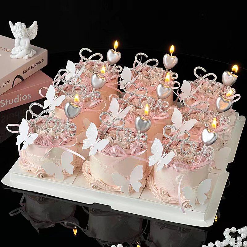 2024七夕情人节快乐蛋糕装饰唯美钻石love插件我爱你情侣表白装扮