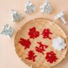 Fondant mold cake decoration ornaments Fu Lu Shou Fu Cai Zi plastic spring pressure die cutting baking tool
