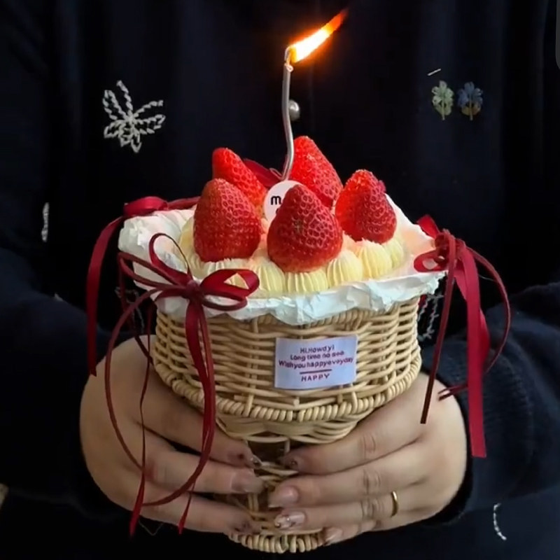 圣诞节草莓蛋糕盒冰淇淋编织篮蛋糕装饰慕斯球蝴蝶结丝带烘焙装扮,淘宝优惠券,粉丝福利购,淘宝优惠卷