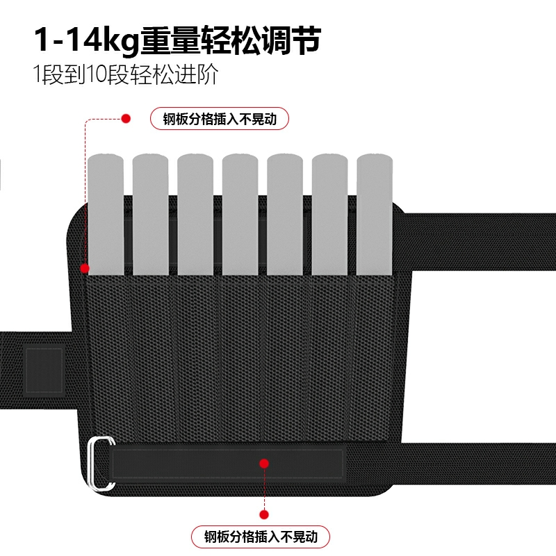 沙袋绑腿负重装备跑步训练运动学生铅块钢板绑手健身腿部隐形沙包-图0