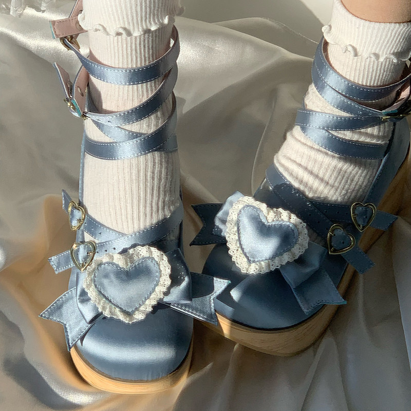 【现货】心跳律动鹿沉汐原创洛丽塔复古可爱古早doll感厚底松糕鞋,淘宝优惠券,粉丝福利购,淘宝优惠卷