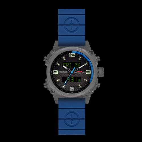 MTM打击者II 碳蓝色表盘男户外战术手表欧美进口腕表大运动型 - 图1