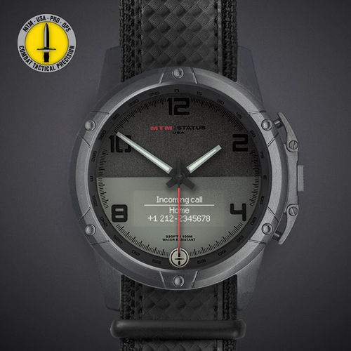 手表MTM状态银表盘黑钛男休闲商务抗刮蓝宝石防水手表 - 图1