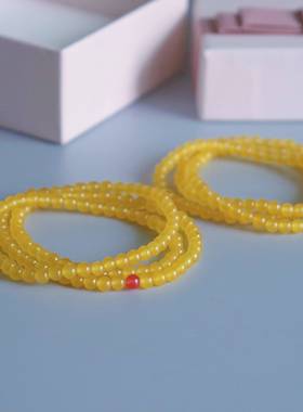 天然黄玉髓招财转运3圈手串