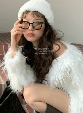 「关於」新款高级茶色墨镜ins夏季防紫外线方形偏光太阳眼镜女