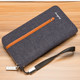 Canvas youth fashion style large capacity trendy brand clutch bag