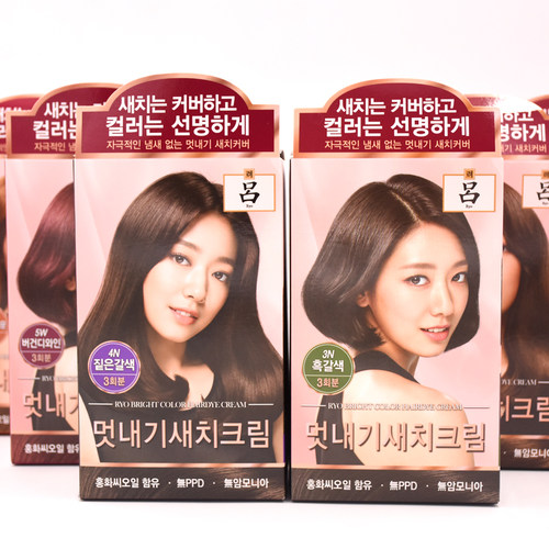 吕染发剂韩国染发膏炫彩遮盖白发黑褐棕色泡沫纯自己在家染不伤发 - 图3