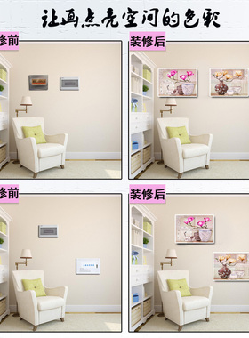 中式风二联液压上翻电表箱装饰画