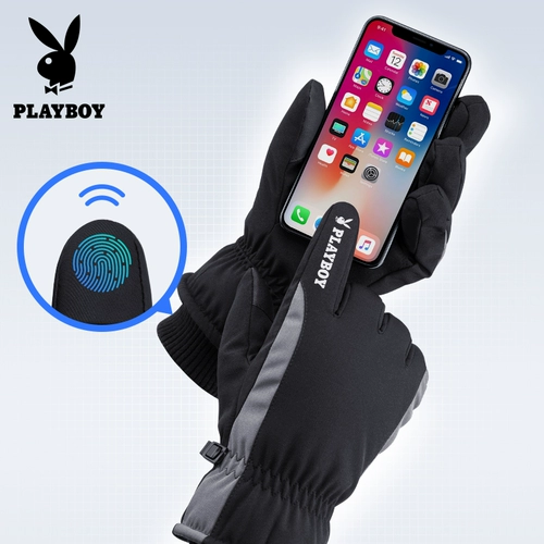 Playboy, мужские демисезонные удерживающие тепло электрические лыжные перчатки