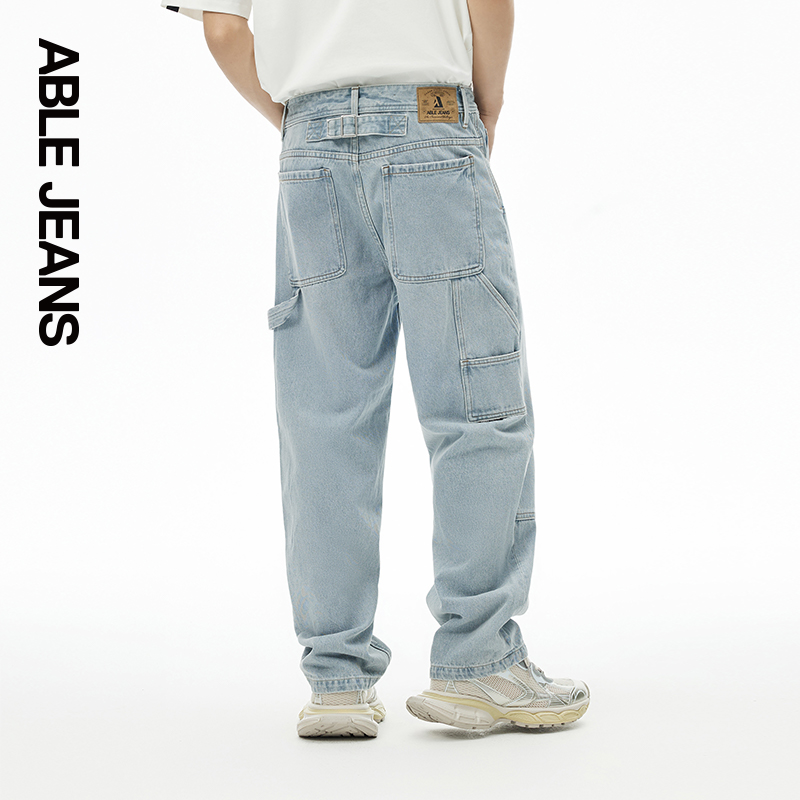 ABLE JEANS【木匠裤】男士复古潮流工装木匠牛仔裤801441 - 图1