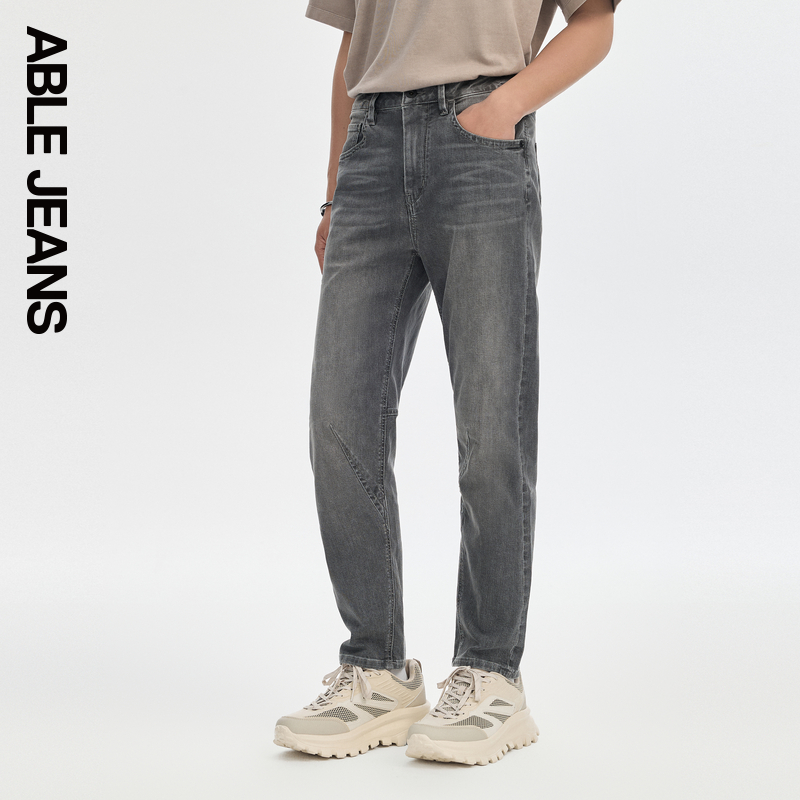 ABLE JEANS【立体锥形裤】24夏季新款男士经典百搭时尚复古牛仔裤