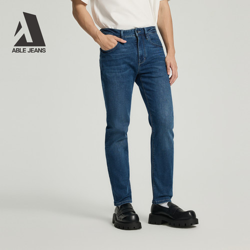 ABLE JEANS【修身裤】男士秋冬修身显瘦牛仔裤通勤百搭休闲裤 - 图2