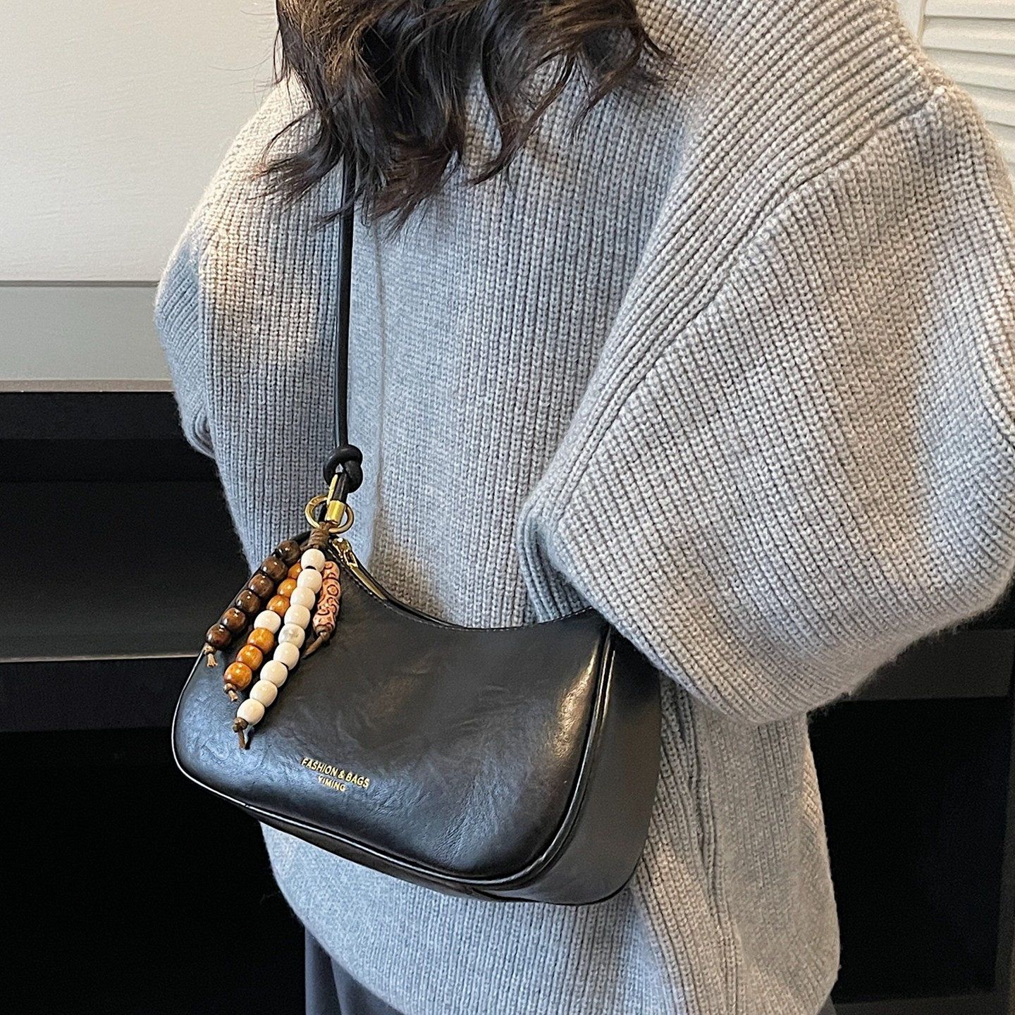 【有拉链贴袋】小众设计感枕头包斜挎包2025新款潮百搭小包包女款,淘宝优惠券,粉丝福利购,淘宝优惠卷