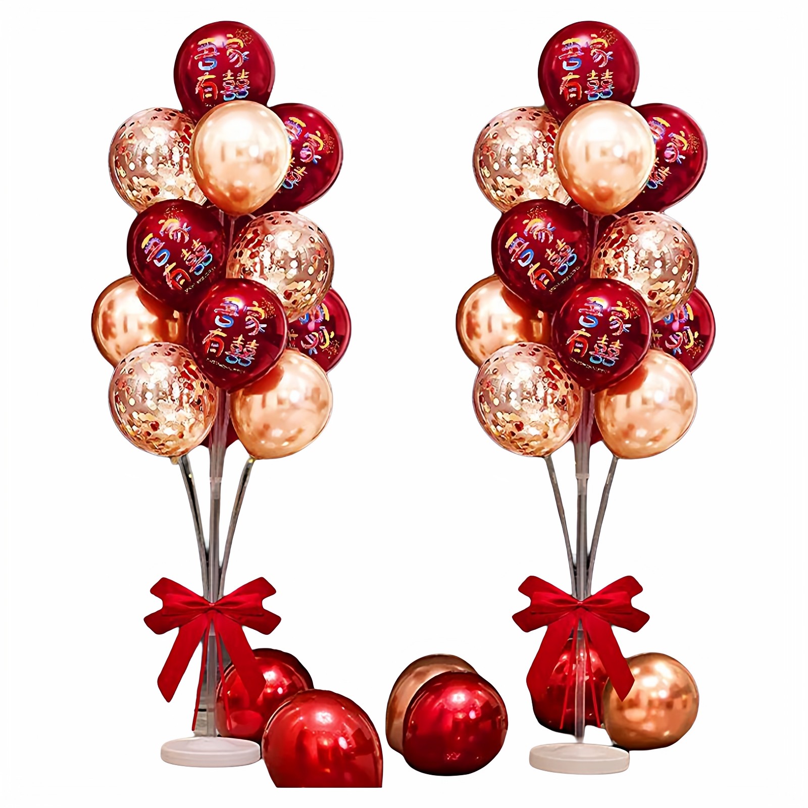 婚房气球装饰浪漫婚礼支架结婚新房卧室桌飘立柱场景布置用品套装,淘宝优惠券,粉丝福利购,淘宝优惠卷