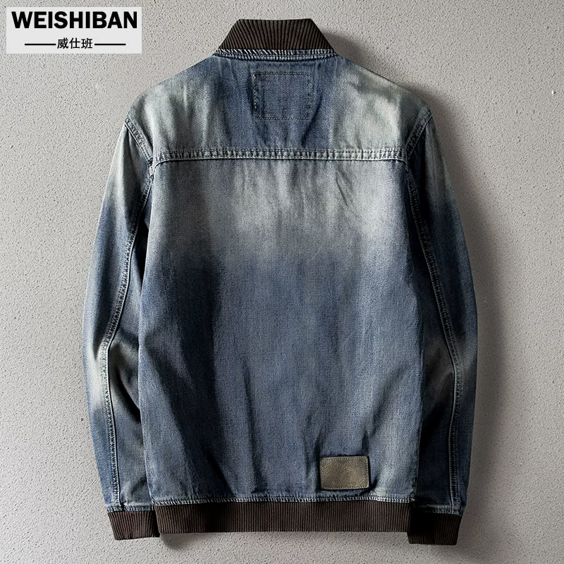 Denim осенняя бейсболка ретро жакет, оверсайз