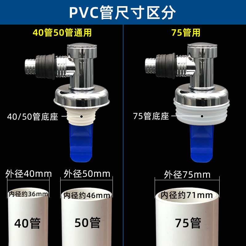 地漏防臭洗衣机下水管三通出水两用排水管道40管 50管 75管三头通_虎窝淘