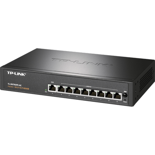 普联TP-LINK TL-R479GPE-AC 9口PoE·AC一体化千兆VPN路由器  大功率总120W 待机100左右 家用别墅出租屋八孔 - 图2