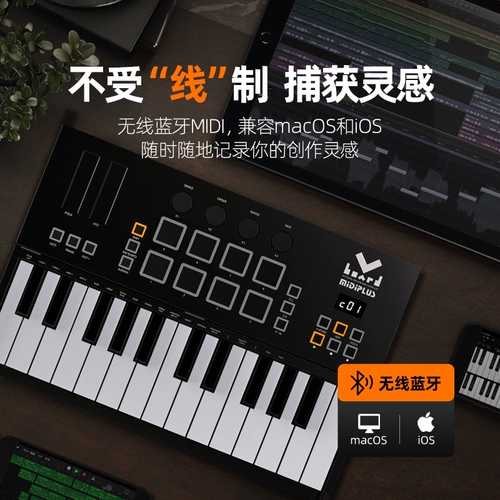 Midiplusvboard25 Bluetooth складной контроллер Портативная бумага Профессиональный электронный архив Midi клавиатура