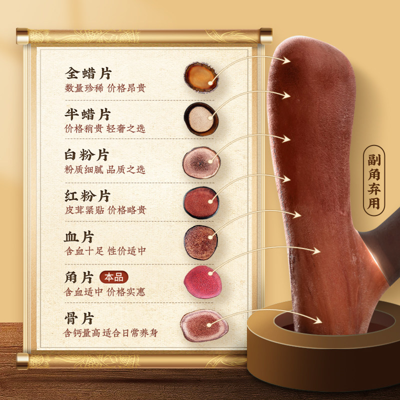 鹿茸片干正品鹿角片泡酒男性官方 绿润堂鹿茸片