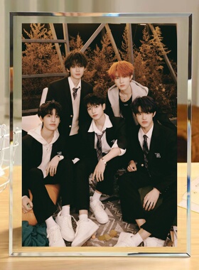 TOP登陆少年团左航朱志鑫张极水晶相框周边玻璃画框室内桌面摆台