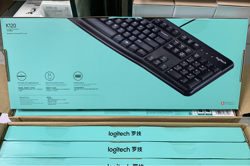 原装Logitech/罗技K120有线键盘USB笔记本台式电脑键盘办公家用 - 图0