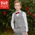 ELPA trẻ em ăn mặc vest nam quần vest phù hợp với hoa cô gái ăn mặc trang phục cưới catwalk cho thấy phù hợp với trẻ em lớn - Váy trẻ em