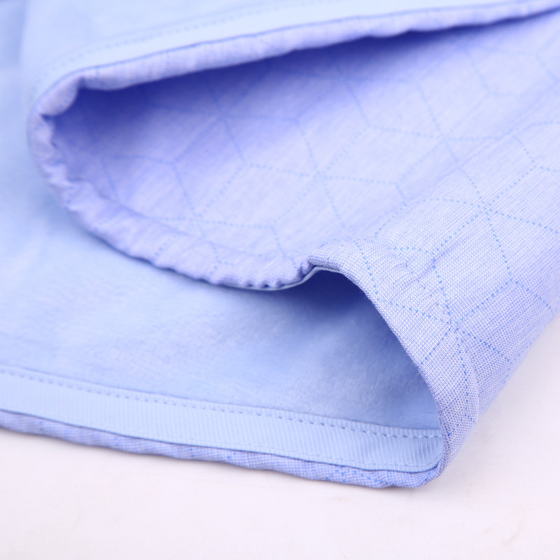 俞兆林男长袖加绒加厚蓝色格纹衬衫 桔都服饰衬衫