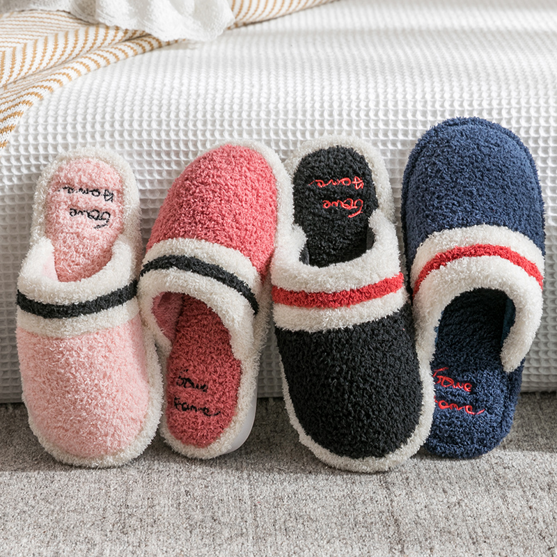 tzldn旗舰店买一送一棉拖鞋女士居家用室内保暖秋冬季情侣家居地板冬天毛拖男2