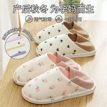 Moon Shoes Autumn Winter Bag Heel Soft Bottom December Pregnant Woman Maternity Home Non-slip Postnatal Spring Autumn Cotton Slippers Lady