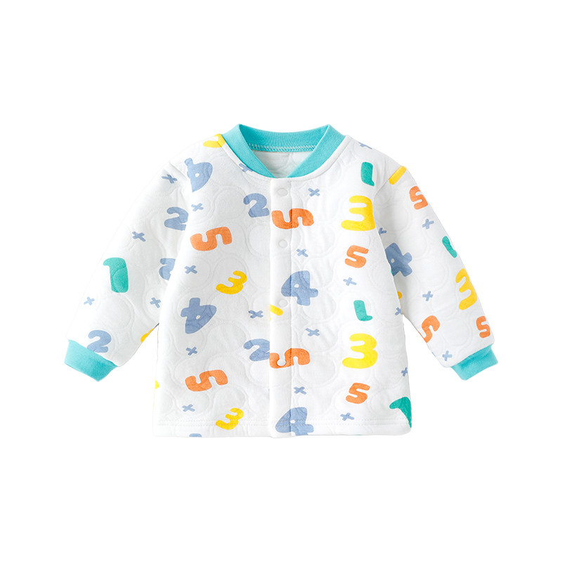 儿童睡衣夹棉长袖男女宝宝保暖衣服纯棉上衣婴儿秋冬内衣家居服,淘宝优惠券,粉丝福利购,淘宝优惠卷