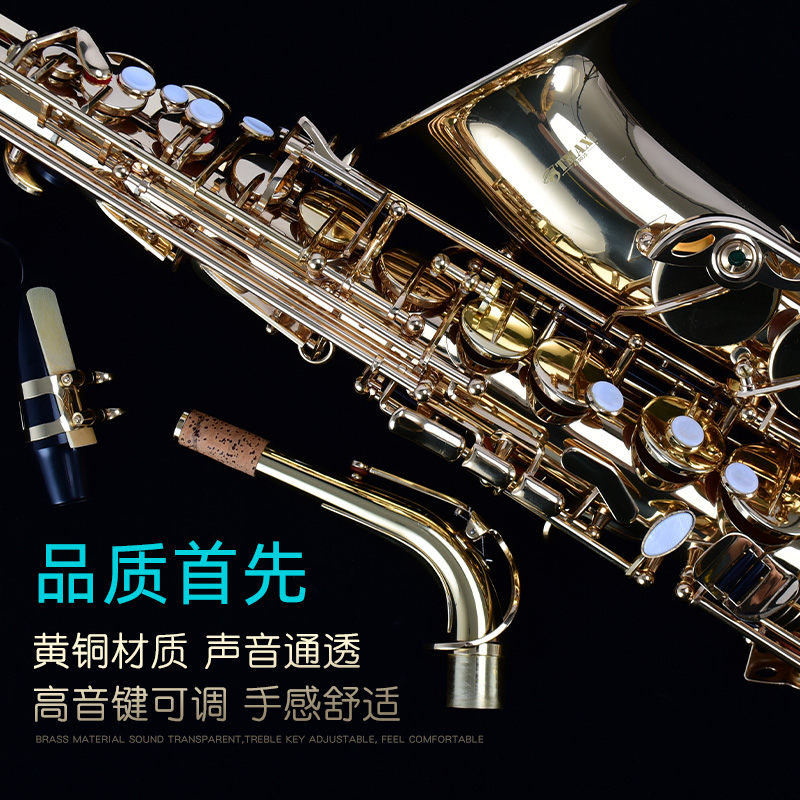都朗乐器专营店TMAX曼斯降E调中音萨克斯风乐器 初学者入门考级萨克斯送教程录播2