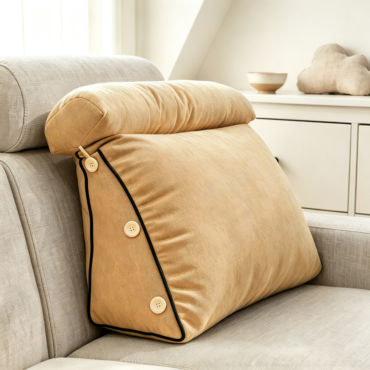 Removable and washable soft bag large back bedside cushion