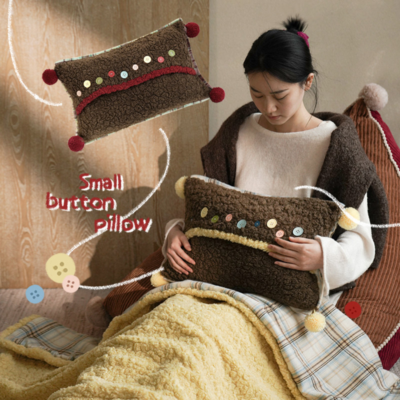 纳茉|爆米花系列抱枕被子盖毯二合一折叠靠枕腰枕冬季空调被毛毯,淘宝优惠券,粉丝福利购,淘宝优惠卷