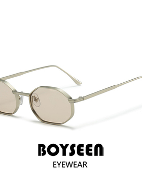 嘻哈金属多边形小框墨镜朋克风男士太阳镜可配度数开车驾驶防晒