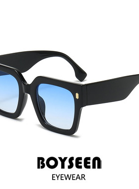 oversize粗框复古豹纹显瘦墨镜