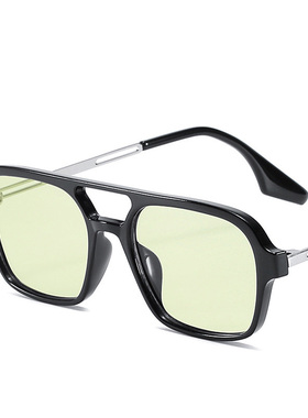 复古豹纹框小方框墨镜男