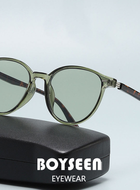 无框豹纹墨镜男韩版椭圆形UV400