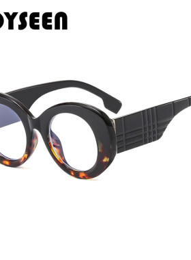 欧美风条纹框平光镜女可配度数