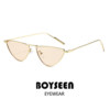 European and American trendy new triangle sunglasses, fashionable metal frame sunglasses, travel street photography, concave shape glasses, sun protection