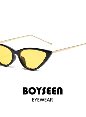 欧美金属摩登猫眼太阳镜女修饰脸型显瘦墨镜可配度数走秀街拍眼镜