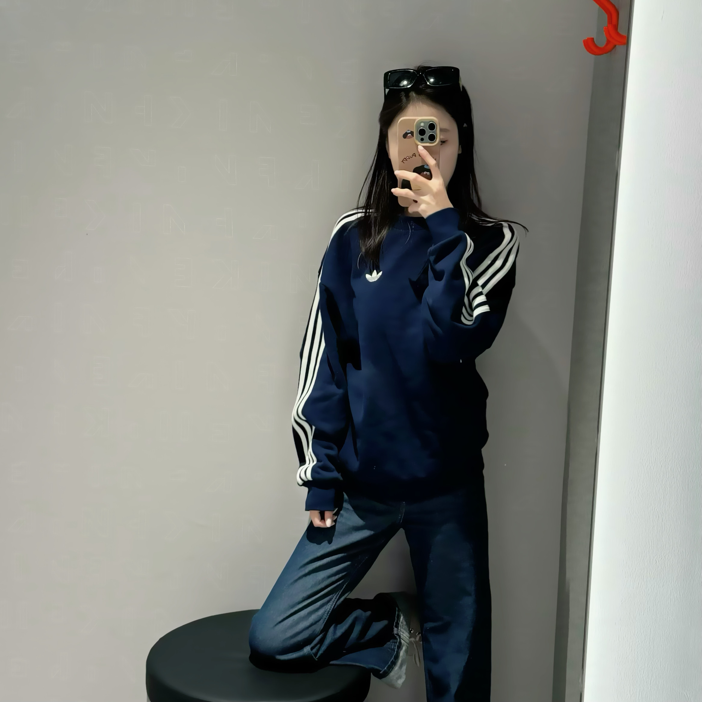 adidas阿迪达斯三叶草男女针织运动休闲时尚百搭卫衣套衫KG3899,淘宝优惠券,粉丝福利购,淘宝优惠卷