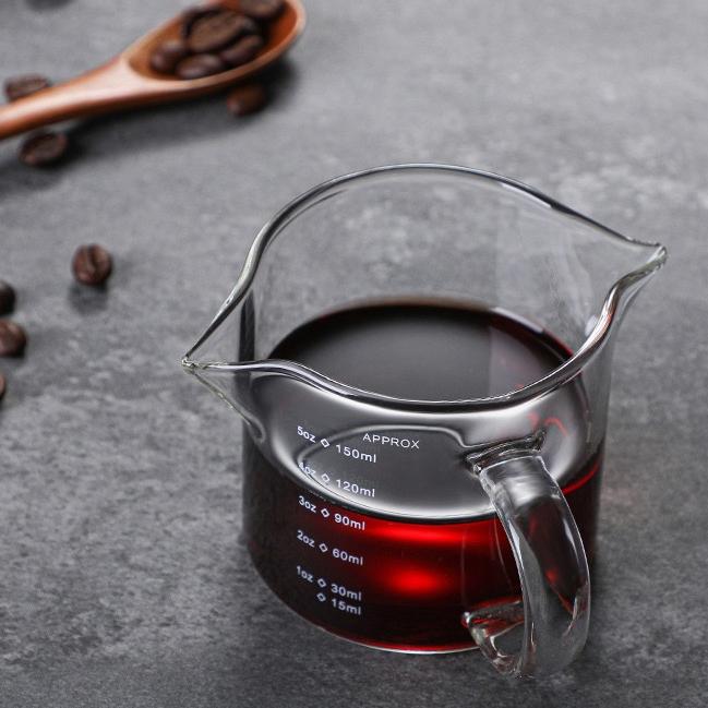 意式浓缩咖啡杯咖啡量杯玻璃带刻度咖啡萃取杯接液杯咖啡店专用杯 - 图3