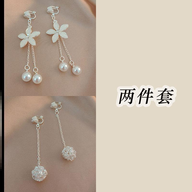 适合春天的耳夹高级感无耳洞女复古港风超仙耳挂圆脸显瘦耳环气质 - 图2